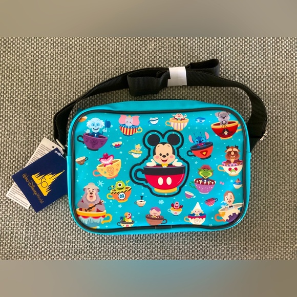 Disney Handbags - Disney 50th Anniversary characters in teacups crossbody handbag